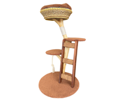 Cat Tree with Woven Basket