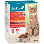 Zooroyal GRILL MENU MULTIPACK IN SAUCE 8X85G