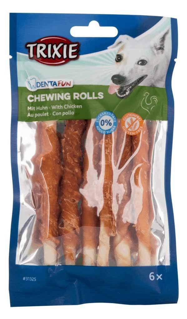 Denta Fun Chicken Chewing Rolls Dog Treats Trixie 