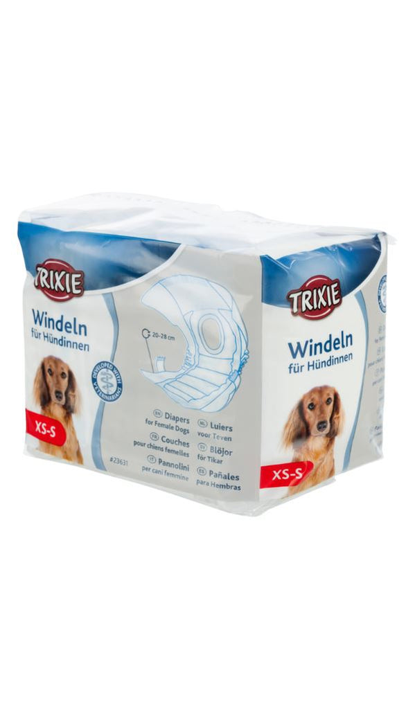 Diapers for Female Dogs Dog Diaper Pads & Liners Trixie XS–S: 20–28 cm (12 Pcs) 