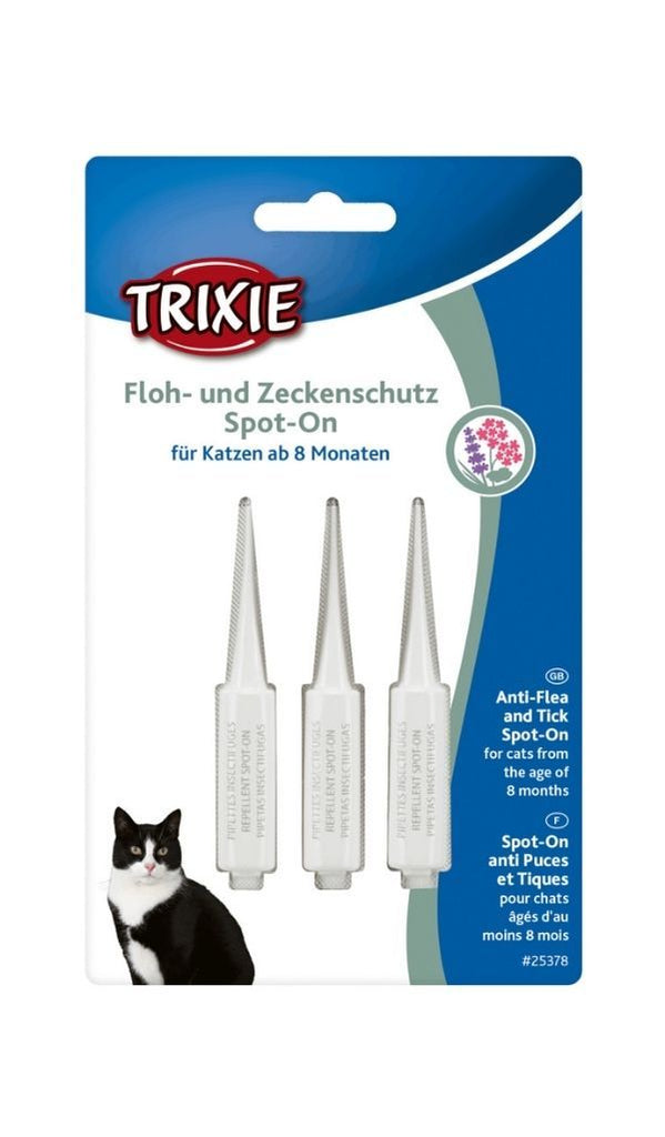 Spot-On Flea and Tick Protection for cats Pet Flea & Tick Control Trixie cats (3 × 1 ml) 