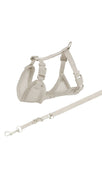 Trixie Junior Puppy Soft Harness with Leash Dog accessories Trixie Light Grey 